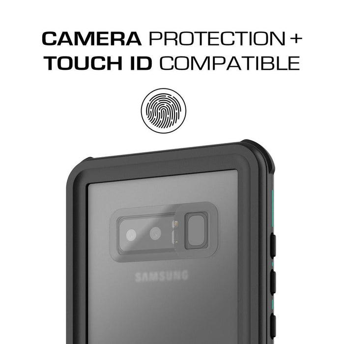 Galaxy Note 8, Ghostek Nautical Galaxy Note 8 Case Military Grade Armor Waterproof Cover | Teal 