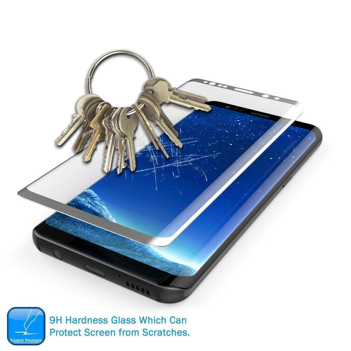 Galaxy S21  Silver Punkcase Glass SHIELD Tempered Glass Screen Protector 0.33mm Thick 9H Glass (Color in image: Gold)