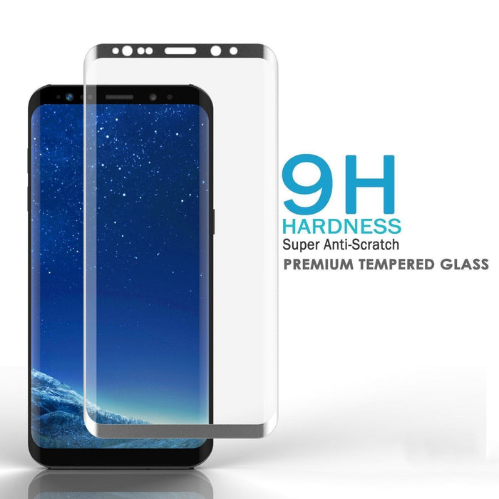 Galaxy S21  Silver Punkcase Glass SHIELD Tempered Glass Screen Protector 0.33mm Thick 9H Glass (Color in image: Black)