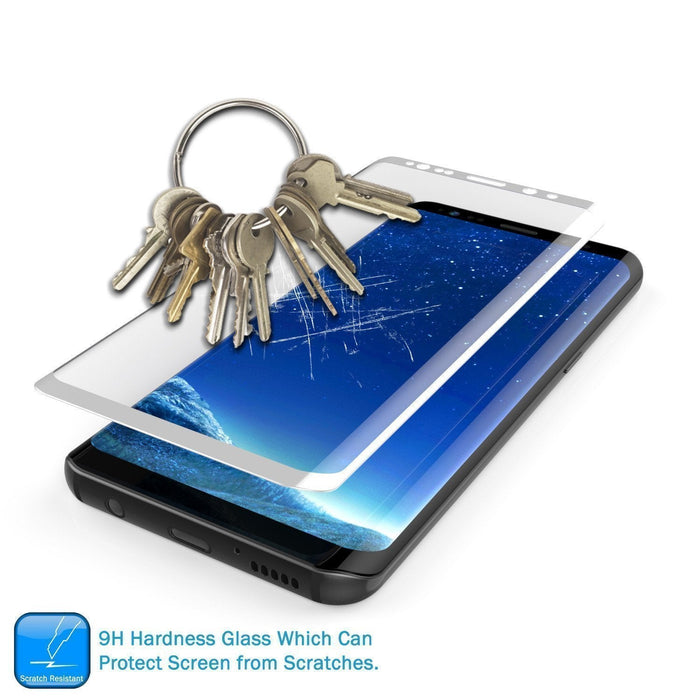 Galaxy S21+ Plus White Punkcase Glass SHIELD Tempered Glass Screen Protector 0.33mm Thick 9H Glass (Color in image: Gold)