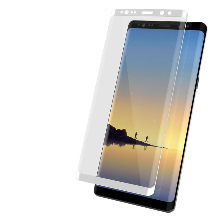 Galaxy Note 9 White Punkcase Glass SHIELD Tempered Glass Screen Protector 0.33mm Thick 9H Glass (Color in image: White)