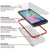 Galaxy S6 Case, Ghostek Cloak Series Red  Slim Premium Protective Hybrid Impact Glass Armor (Color in image: black)