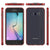 Galaxy S6 Case, Ghostek Cloak Series Red  Slim Premium Protective Hybrid Impact Glass Armor (Color in image: silver)