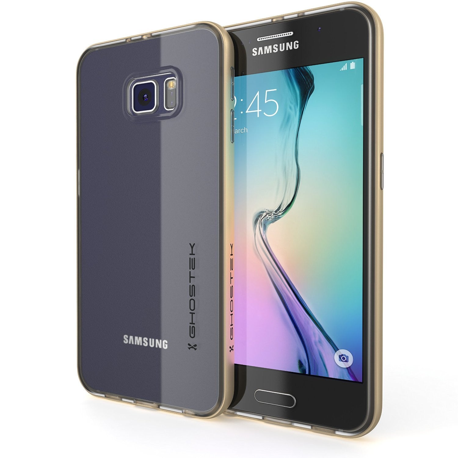 Galaxy S6 Case, Ghostek Cloak Series Gold  Slim Premium Protective Hybrid Impact Glass Armor (Color in image: gold)