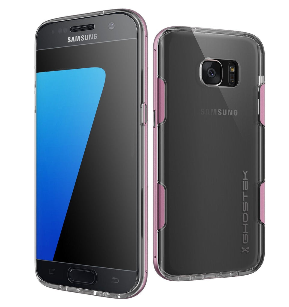 S7 Edge Case Ghostek® Cloak Pink Series Slim | Aluminum Frame Lifetime Warranty Exchange (Color in image: Pink)