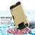 Galaxy S8 Plus Case, PUNKcase [SLOT Series] [Slim Fit] Dual-Layer Armor Cover w/Integrated Anti-Shock System, Credit Card Slot [Gold] (Color in image: Black)