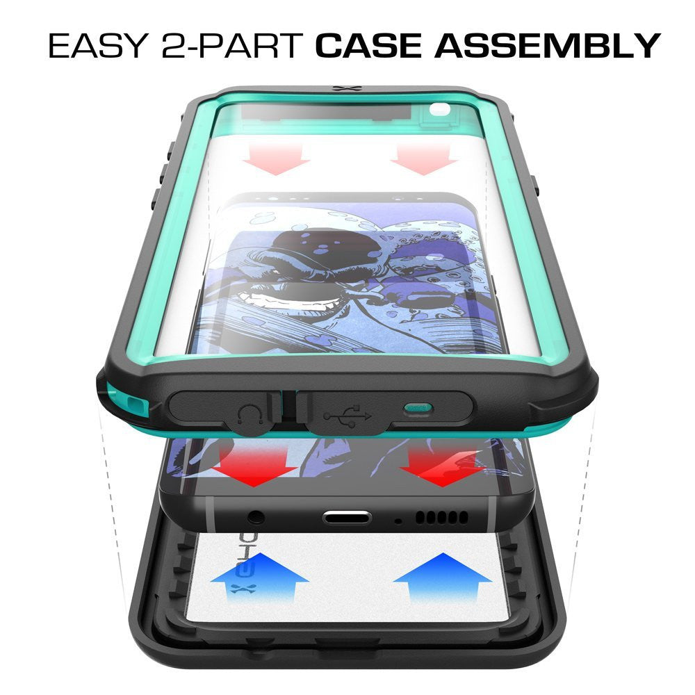 Galaxy S8 Waterproof Case, Ghostek Nautical Series (Teal) | Slim Underwater Full Body Protection (Color in image: Red)