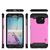 Galaxy s6 EDGE Plus Case PunkCase Galactic Pink Series Slim Armor Soft Cover w/ Screen Protector (Color in image: silver)