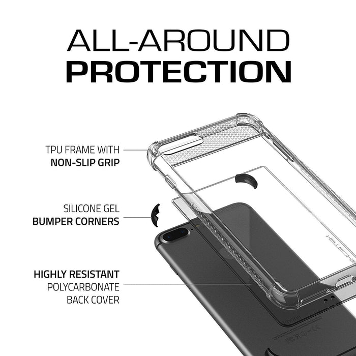 iPhone 7+ Plus Case, Ghostek Covert 2 Series for iPhone 7+ Plus Protective Case [ Black] (Color in image: Pink)