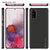 Galaxy S20 Case, Punkcase CarbonShield, Heavy Duty & Ultra Thin 2 Piece Dual Layer PU Leather Black Cover (Carbon Fiber Style) (Color in image: Black)