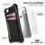iPhone 8 Wallet Case, Ghostek Exec Brown Series | Slim Armor Hybrid Impact Bumper | TPU PU Leather Credit Card Slot Holder Sleeve Cover (Color in image: Gold)