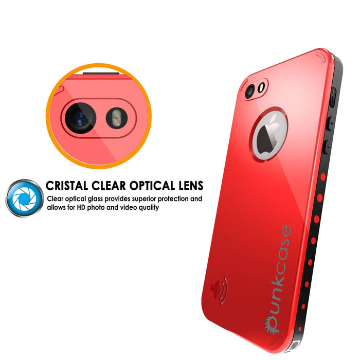 iPhone 5S/5 Waterproof Case, PunkCase StudStar Red Case Water/Shock/Dirt Proof | Lifetime Warranty (Color in image: teal)