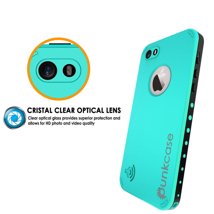 iPhone 5S/5 Waterproof Case, PunkCase StudStar Teal Case Water/Shock/Dirt Proof | Lifetime Warranty (Color in image: pink)
