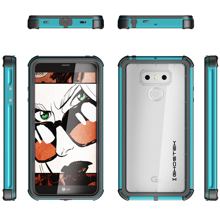 LG G6 WATERPROOF CASE | ATOMIC 3 SERIES | TEAL (Color in image: Red)