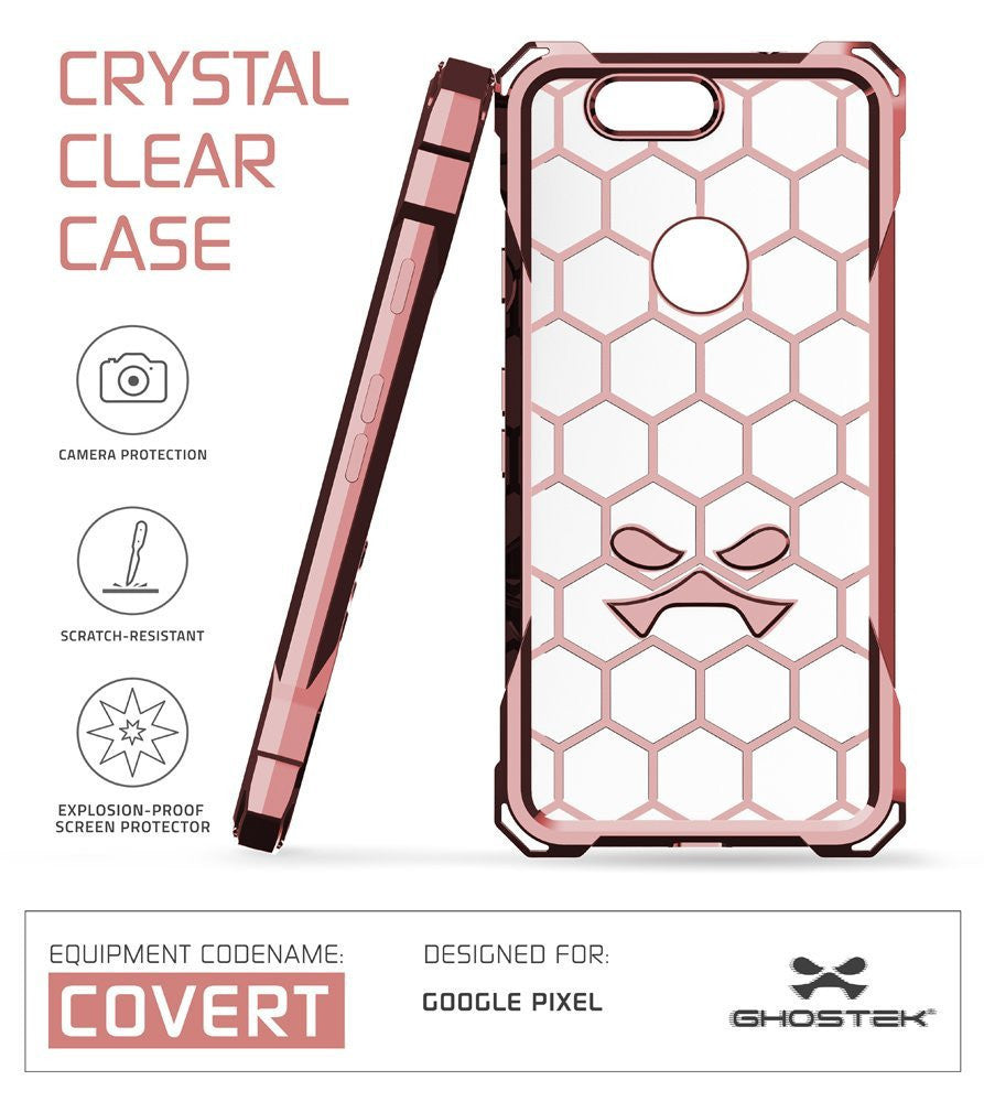 Google Pixel XL Case, Ghostek® Covert Peach, Premium Impact Protective Armor | Lifetime Warranty Exchange (Color in image: gold)