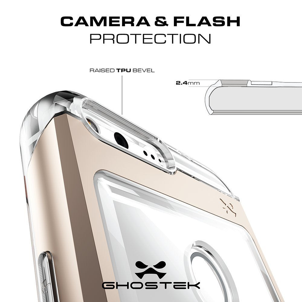 Google Pixel Case, Ghostek® Cloak 2.0 Silver Series w/ Explosion-Proof Screen Protector | Aluminum Frame (Color in image: Gold)