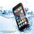 Apple iPhone 8 Waterproof Case, PUNKcase CRYSTAL 2.0 Red W/ Attached Screen Protector  | Warranty (Color in image: White)
