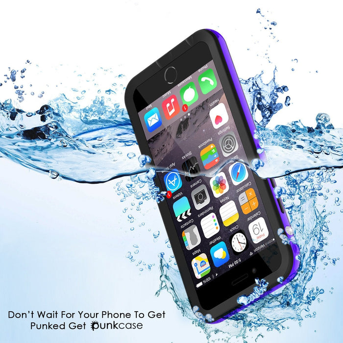Apple iPhone 8 Waterproof Case, PUNKcase CRYSTAL 2.0 Purple W/ Attached Screen Protector  | Warranty (Color in image: White)