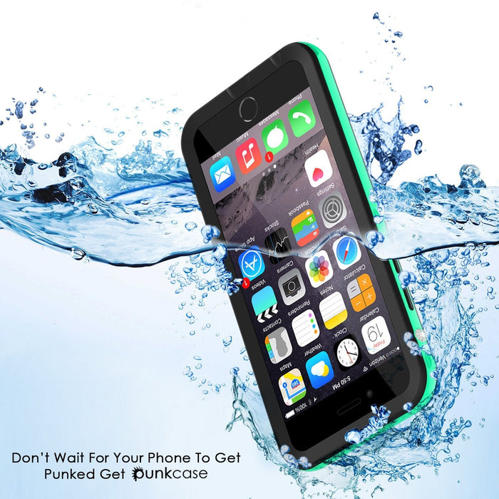 Apple iPhone 8 Waterproof Case, PUNKcase CRYSTAL 2.0 Teal W/ Attached Screen Protector  | Warranty (Color in image: White)
