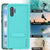 PunkCase Galaxy Note 10+ Plus Waterproof Case, [KickStud Series] Armor Cover [Teal] (Color in image: Clear)