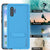 PunkCase Galaxy Note 10+ Plus Waterproof Case, [KickStud Series] Armor Cover [Light-Blue] (Color in image: Clear)