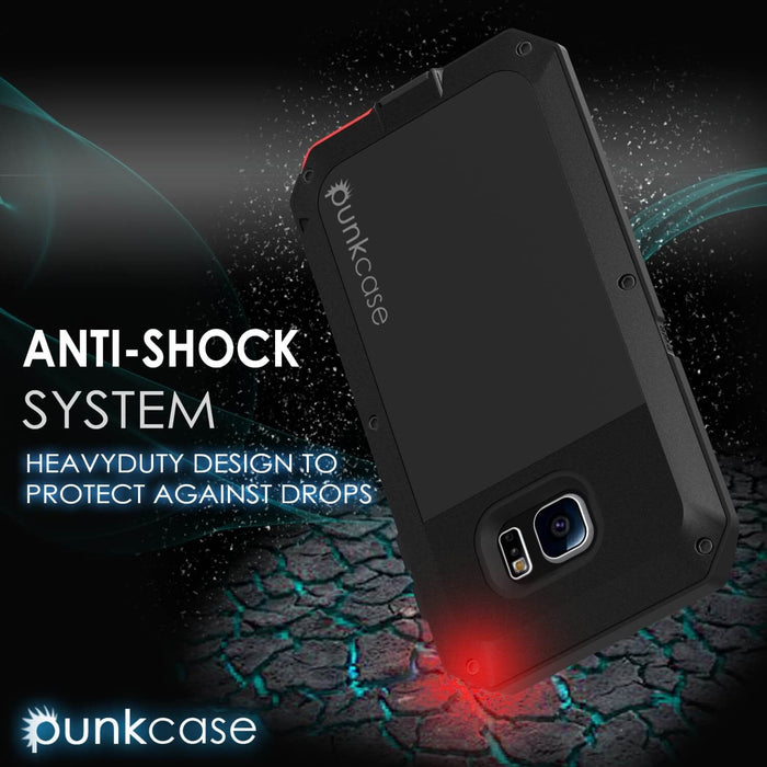 Galaxy S6 EDGE  Case, PUNKcase Metallic Black Shockproof  Slim Metal (Color in image: gold)