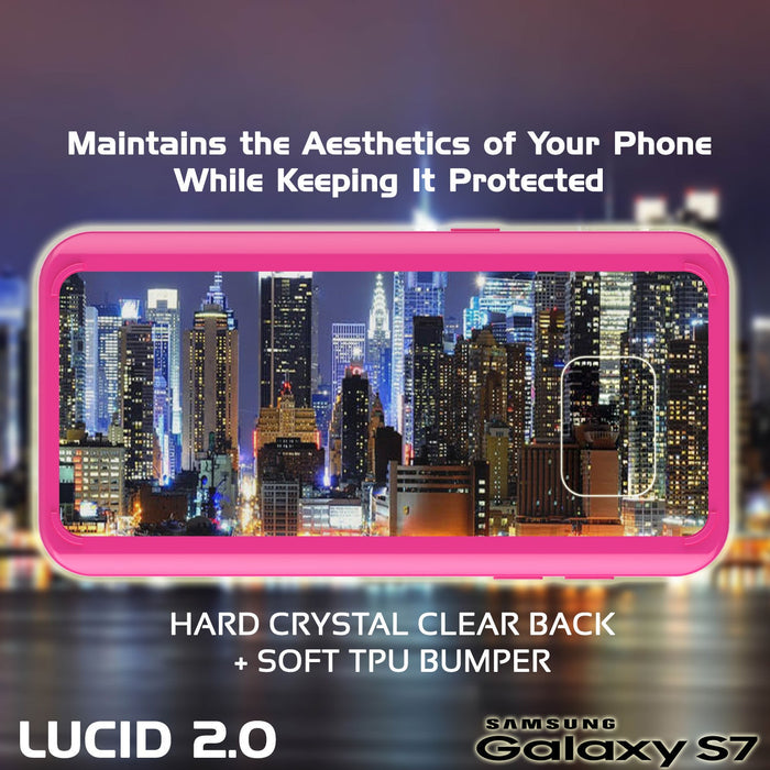 S7 Case Punkcase® LUCID 2.0 Pink Series w/ PUNK SHIELD Glass Screen Protector | Ultra Fit (Color in image: teal)
