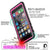 iPhone 6+/6S+ Plus Waterproof Case, PUNKcase CRYSTAL  Pink W/ Attached Screen Protector | Warranty (Color in image: red)