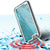 iPhone SE (4.7") Case, PunkCase LIQUID Teal Series, Protective Dual Layer Floating Glitter Cover (Color in image: silver)