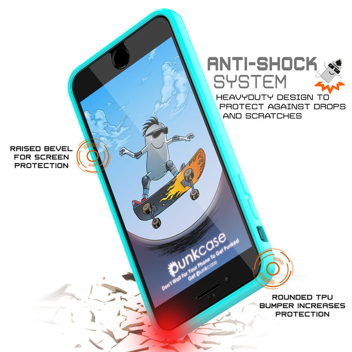 iPhone 7 Case Punkcase® LUCID 2.0 Teal Series w/ PUNK SHIELD Screen Protector | Ultra Fit (Color in image: light blue)