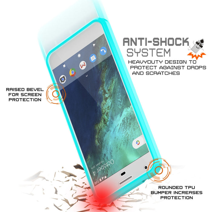 Google Pixel Case Punkcase® LUCID 2.0 Teal Series w/ PUNK SHIELD Glass Screen Protector | Ultra Fit (Color in image: black)