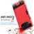 Galaxy Note 5 Case PunkCase SLOT Red Series Slim Armor Soft Cover Case w/ Tempered Glass (Color in image: Silver)