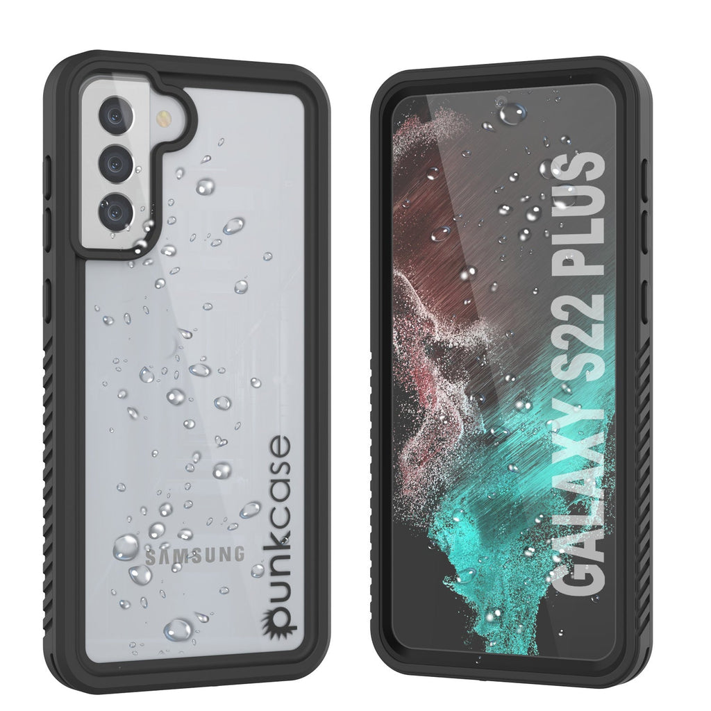 Galaxy S22+ Plus Water/ Shockproof [Extreme Series] With Screen Protector Case [Black] (Color in image: Black)