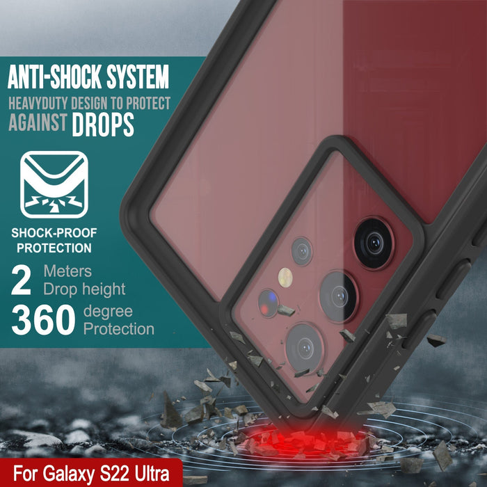 Galaxy S22 Ultra Water/ Shockproof [Extreme Series] Screen Protector Case [Light Green] (Color in image: Black)