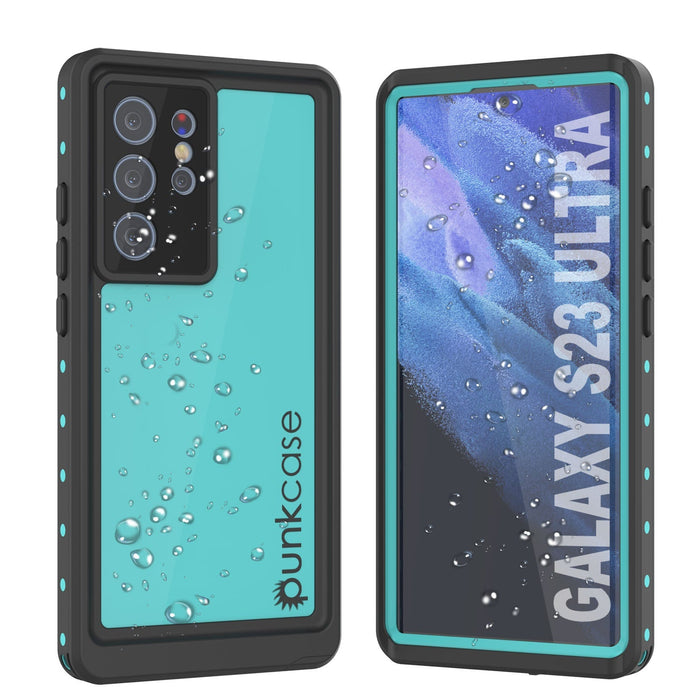 Galaxy S23 Ultra Wasserdichtes Gehäuse PunkCase StudStar Teal Dünn 6.6ft Unterwasser IP68 Schock/Schneeschutz