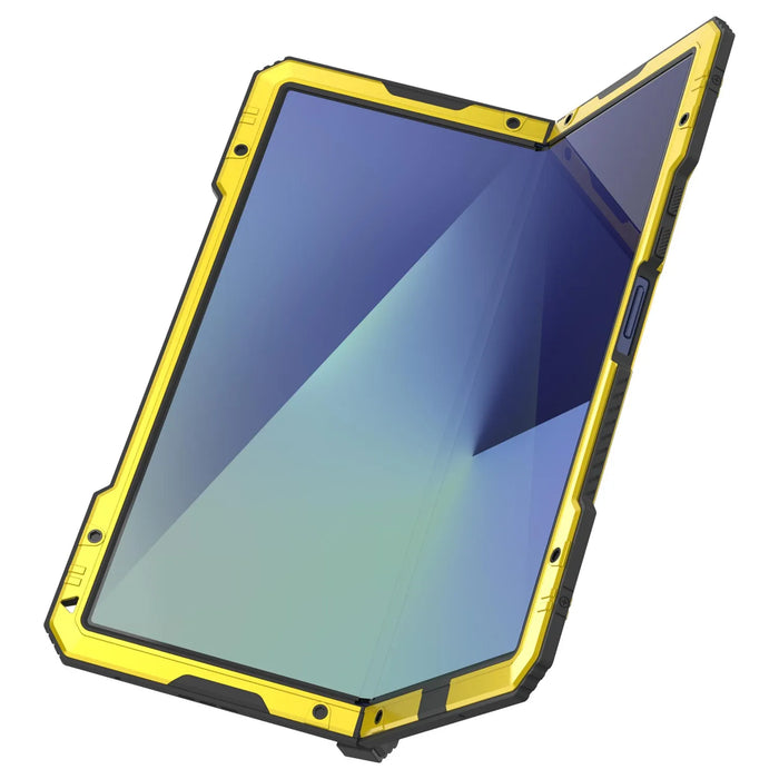 Galaxy Z Fold7 Metall Case, Heavy Duty Military Grade Rüstungsbedeckung Ganzkörper hart [Neon]