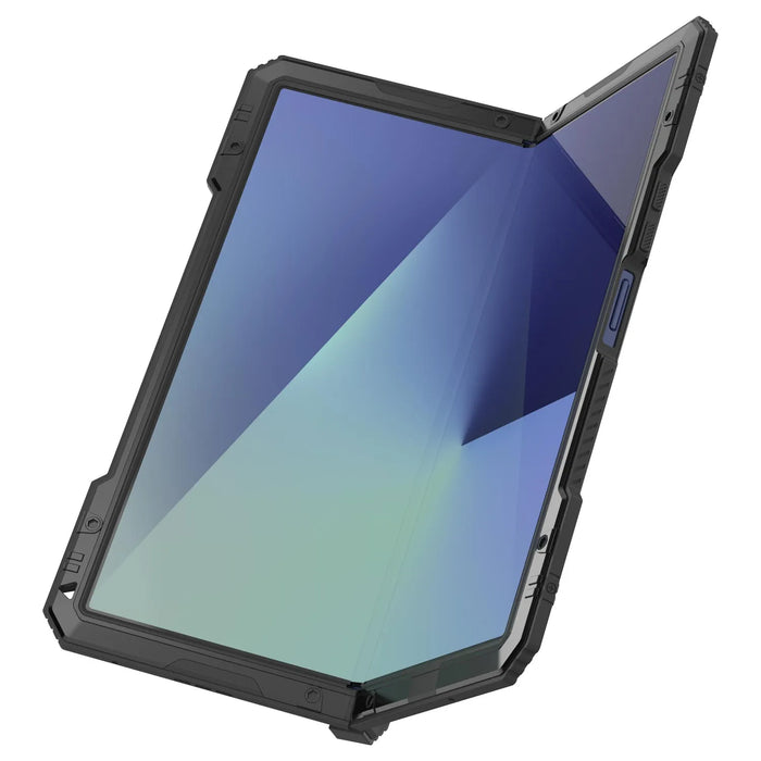 Galaxy Z Fold7 Metall Case, Heavy Duty Military Grade -Rüstungsbedeckung Ganzkörper hart [Schwarz]