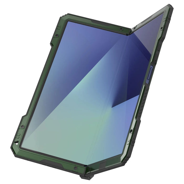 Galaxy Z Fold7 Metall Case, Heavy Duty Military Grade -Rüstungsbedeckung Ganzkörper hart [Dunkelgrün]