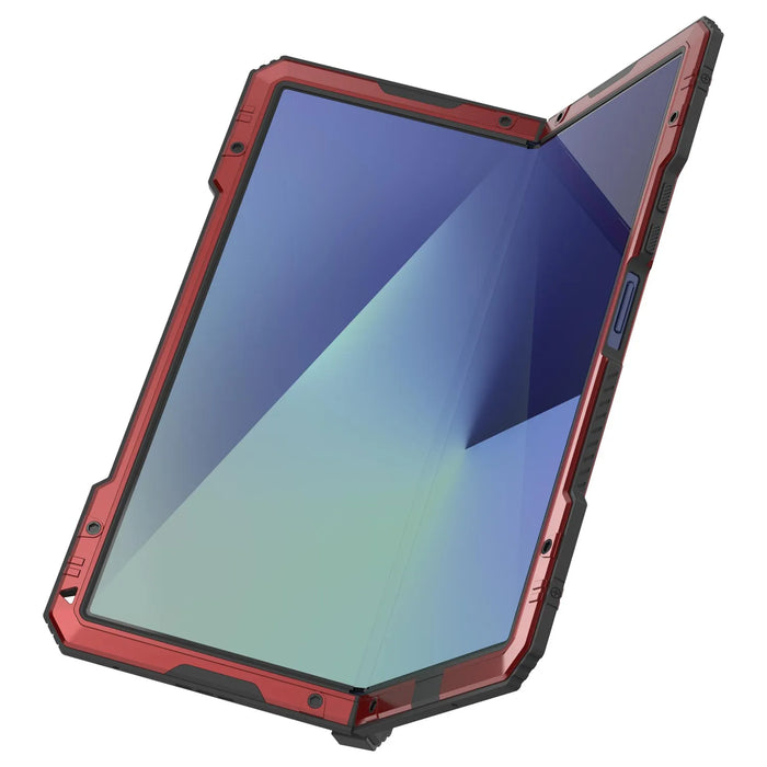 Galaxy Z Fold7 Metall Case, Heavy Duty Military Grade -Rüstungsdecke Ganzkörper hart [rot]