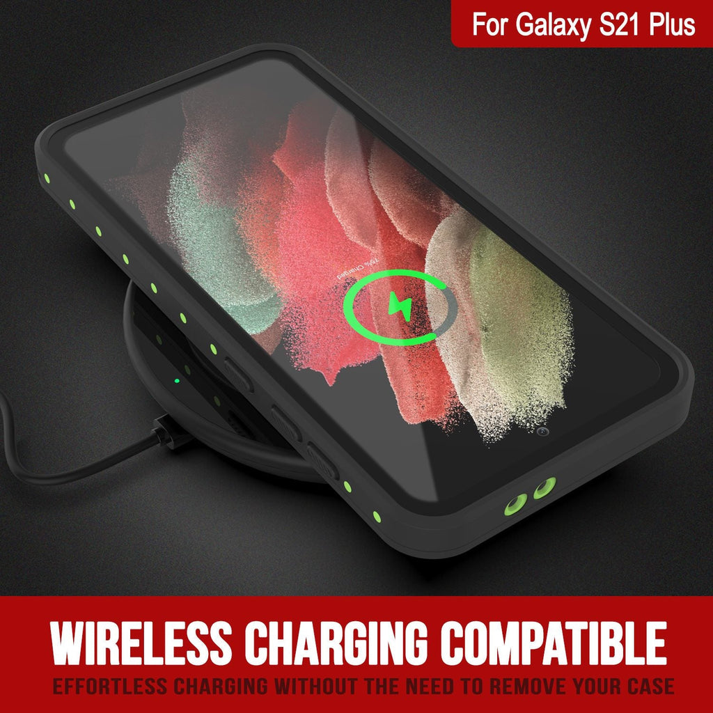 Galaxy S21+ Plus Waterproof Case PunkCase StudStar Light Green Thin 6.6ft Underwater IP68 ShockProof (Color in image: purple)