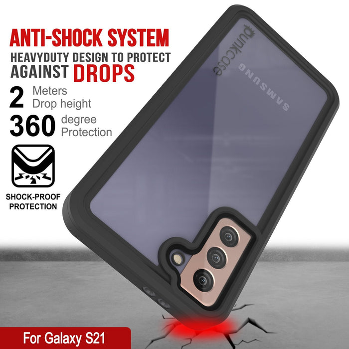 Galaxy S21 Water/Shock/Snow/dirt proof [Extreme Series] Slim Case [Light Blue] (Color in image: White)