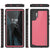 Galaxy Note 10+ Plus Waterproof Case, Punkcase Studstar Pink Thin Armor Cover (Color in image: light blue)