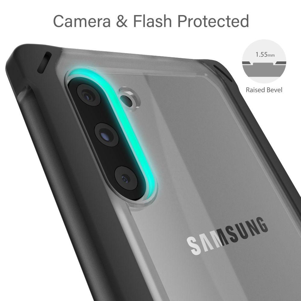 CLOAK 4 for Galaxy Note 10 Shockproof Hybrid Case [Red] (Color in image: Blue-Gold)