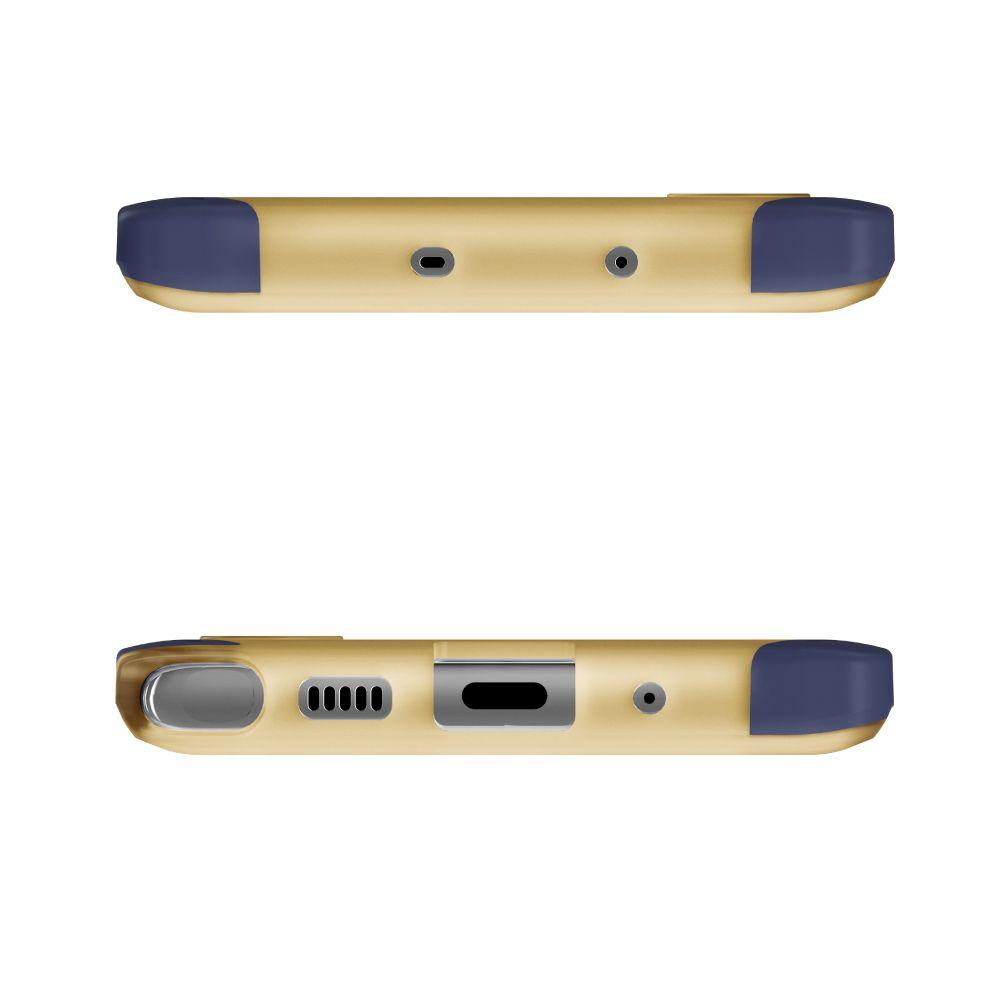 CLOAK 4 for Galaxy Note 10 Shockproof Hybrid Case [Blue-Gold] 