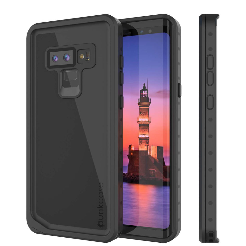Galaxy Note 9 Waterproof Case PunkCase StudStar Black Thin 6.6ft Underwater Shock/Snow Proof (Color in image: black)