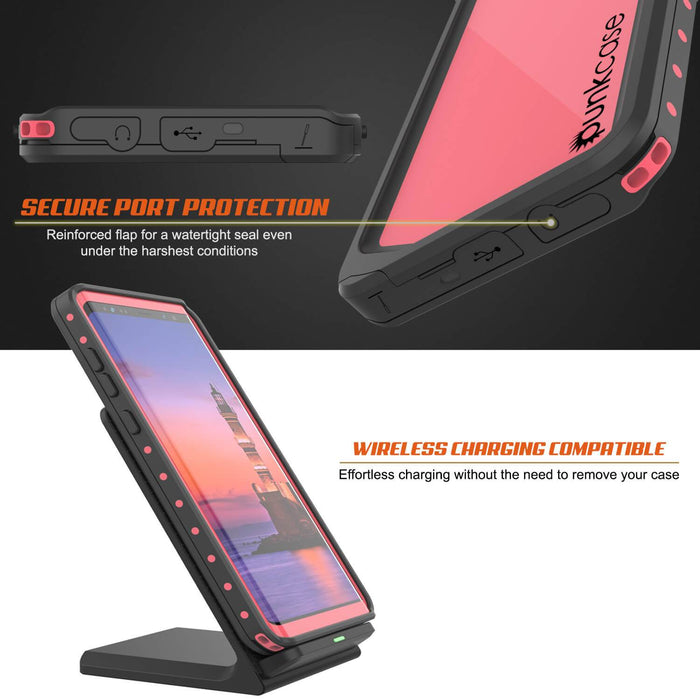 Galaxy Note 9 Waterproof Case PunkCase StudStar Pink Thin 6.6ft Underwater Shock/Snow Proof (Color in image: teal)