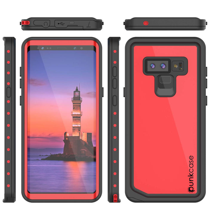 Galaxy Note 9 Waterproof Case PunkCase StudStar Red Thin 6.6ft Underwater Shock/Snow Proof (Color in image: light blue)