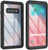 Galaxy S10+ Plus Water/Shockproof With Screen Protector Case [Black] (Color in image: Black)