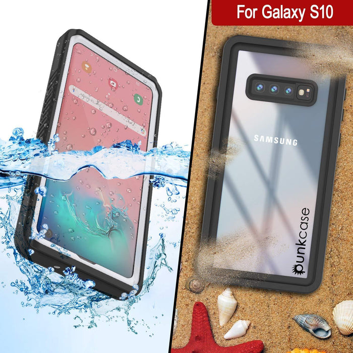 Galaxy S10+ Plus Water/Shock/Snow/dirt proof Punkcase Slim Case [White] (Color in image: Light blue)