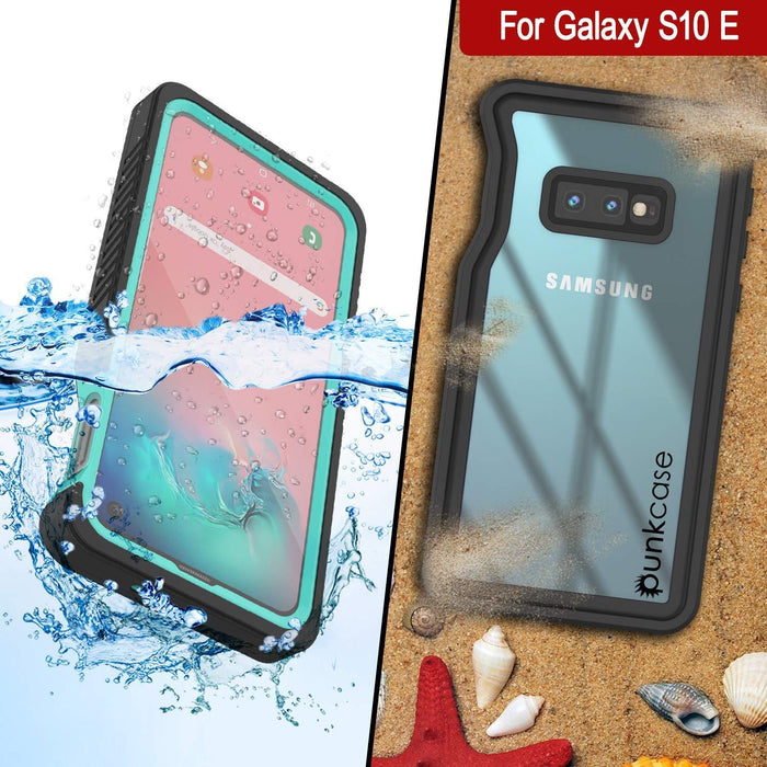 Galaxy S10 Water/Shock/Snowproof | Screen Protector Case [Teal] (Color in image: Red)